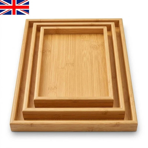 3pcs wooden trays - wooden, set