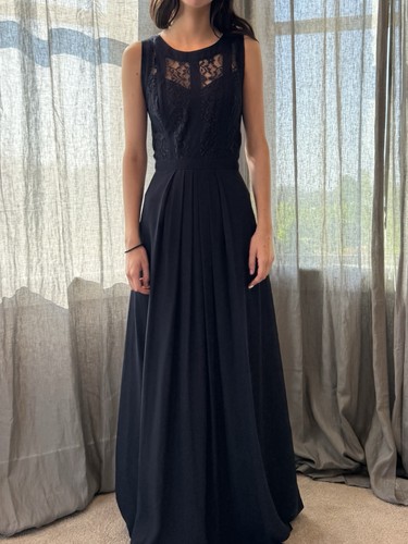 Betsy adam navy blue chiffon - betsy, &