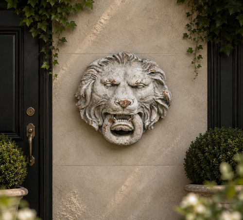 Large lion head wall - lion,