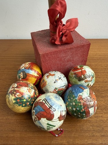 Vintage paper mache découpage - paper,