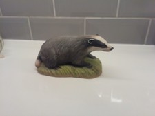 John Aynsley Fine Porcelain 1975 Badger Figurine Vintage Collectible
