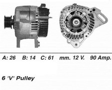 WAI Alternator for Volkswagen