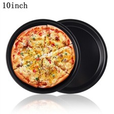 10" Non Stick PIZZA TRAY Carbon Steel Baking Round Oven Tray Pizza Pan