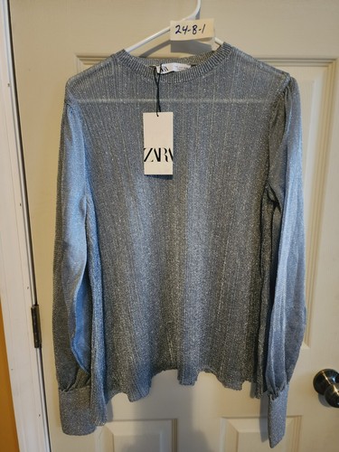 Zara sparkly sheet top - zara, top,