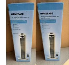 2 x Homebase Silver 30" Tower