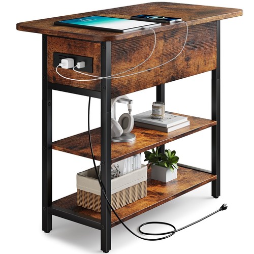 End table with charging - with,