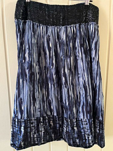 Oasis blue black - blue, abstract