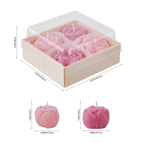 Rose shaped scented candles - rose,