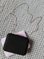 Accessorize Y2K 00s Black Box Chain Strap Velvet Weave Small Handbag Party 