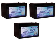 3 X 12V 15AH Leoch Rechargeable Battery Electric Bikes Powabyke & Sakura V