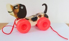 2014 FISHER PRICE LITTLE SNOOPY RETRO VINTAGE PULL ALONG PUPPY DOG KIDS TOY RARE