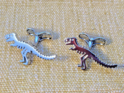 Vintage dinosaur cufflinks - dinosaur,