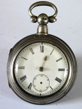 Antique solid silver pair case - solid,