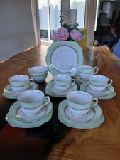 Colclough Mint Green 18 Pc Tea Set  (5 Place Setting)
