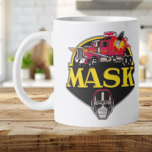 Mask cartoon mug - mask, 80s