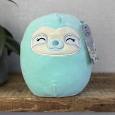 Squishmallow Aqua The Mint Sloth - Smiley Sloth Blue Squish Small Size Cute 7.5"