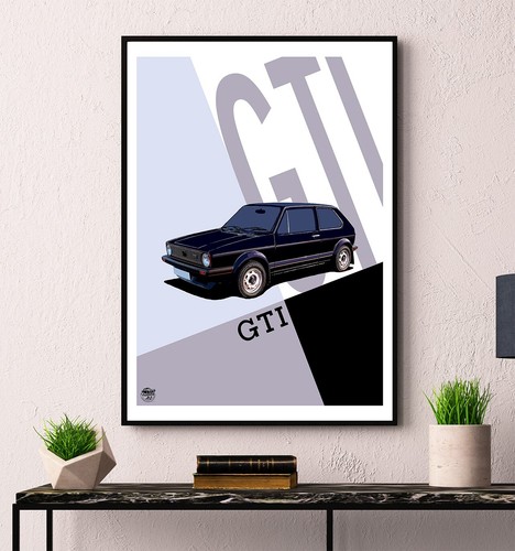 Golf gti mk1 print - vw,