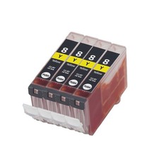 4 Yellow Ink Cartridge For Canon IP3300 IP3500 IP4200 IP4300 IP4500 CLI-8Y