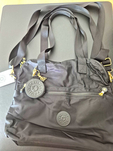Kipling black nylon tote - nylon, bag