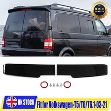 BLACK FOR VW TRANSPORTER T5 T5.1 T6 T6.1 03-21 REAR TWIN BARN DOOR ROOF SPOILER