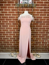 Goddiva Blush Feather Trim