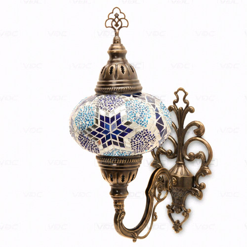 Blue turkish mosaic wall - turkish,