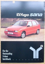 YUGO SANA 1.4 L & GL BROCHURE c 1991. ENGLISH TEXT. EXC COND. RARE