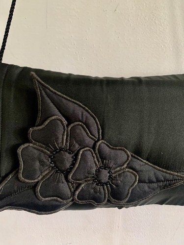 Black silk whimsical - whimsical, fabric