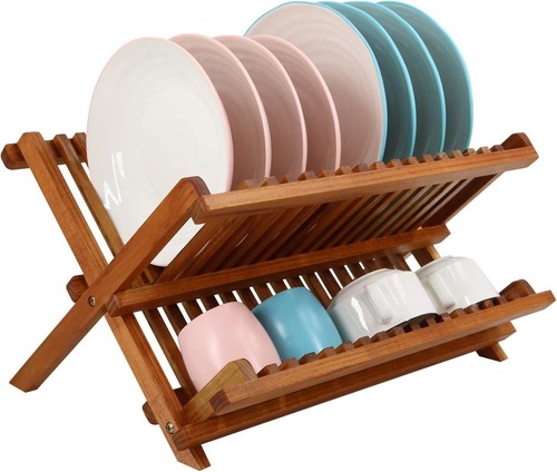 Wooden dish rack tier - rack,