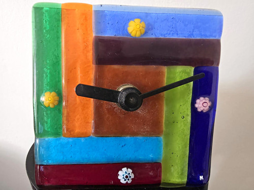 Multicolour glass square - multicolour,