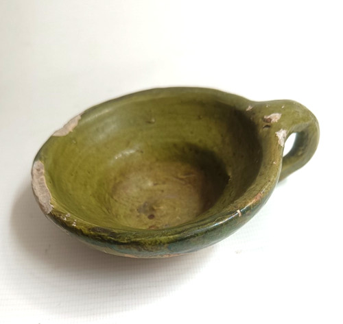 Medieval rustic green - , glazed