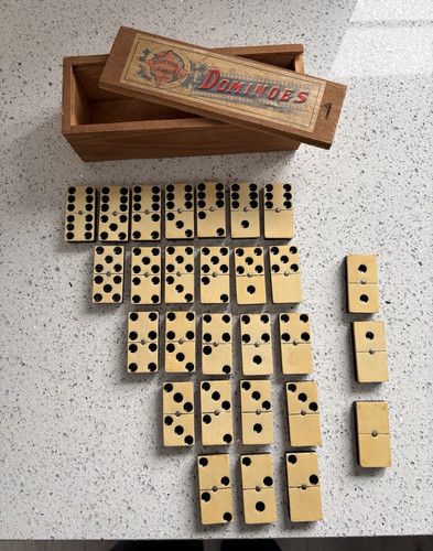 Antique dominoes complete - dominoes, game