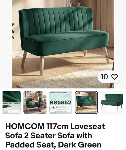 Homcom 117cm loveseat - homcom,