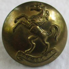 British Army:"QUEEN'S OWN WEST KENT YEOMANRY BRASS BUTTON" (Large, 22mm)