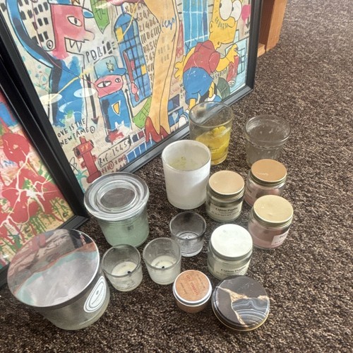 Mixed joblot used candles - ,