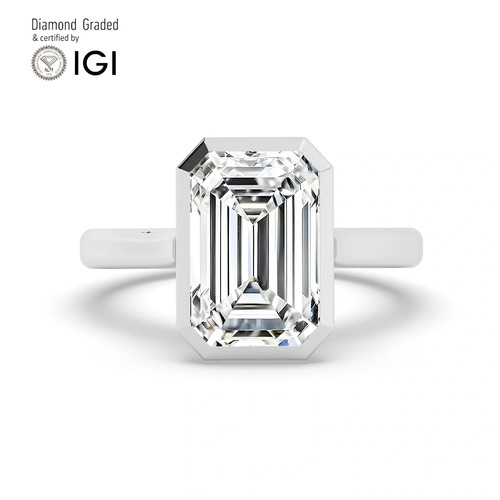 Emerald diamond engagement - emerald,