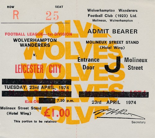 Ticket wolves leicester - wolves, v
