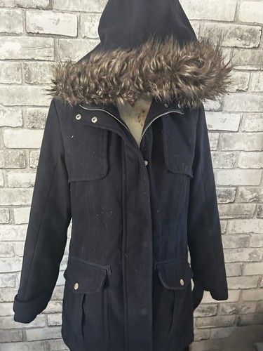New look black hooded - , parka