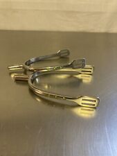 Ladies Horse Riding Spurs Luxury Diamanté Green Crystals #M42-53