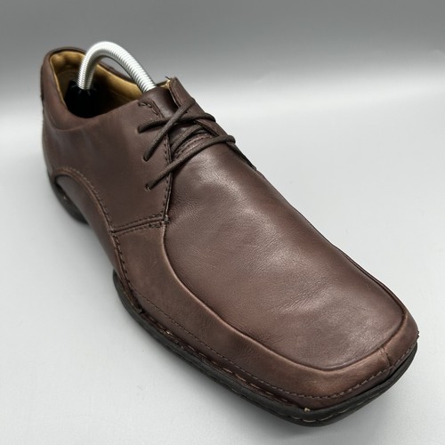 Clarks brown leather nubuck - brown,