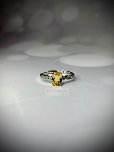 Yellow citrine ring - citrine, christmas