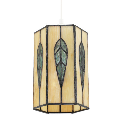 Hexagonal tiffany pendant - hexagonal,