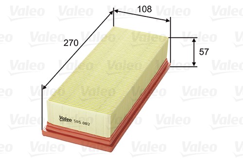 Valeo 585082 air filter - valeo-oe, 585082-oe