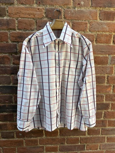 Vintage 70s white red - vintage, blue