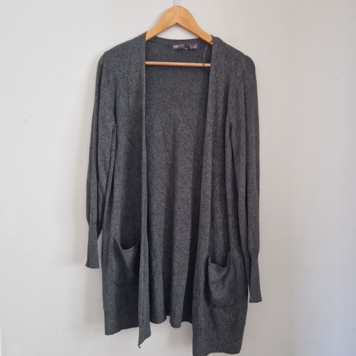 Grey longline open front - m&s,