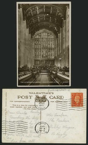 Berkshire 1945 old postcard - old, rp