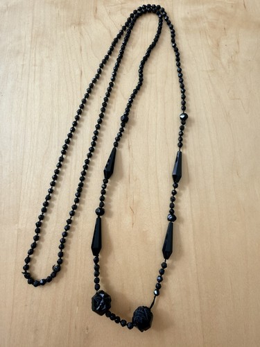 Antique victorian whitby jet - victorian,
