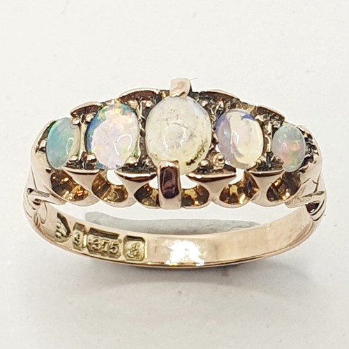 Antique 9ct opal five - 9ct,