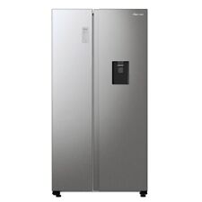 Silver American Fridge Freezer - Side by Side Fridgemaster MS91547DFE - E Rated