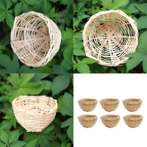 Bamboo canary nest pan bird - 6x,